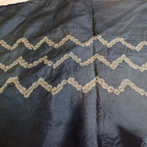 Final Last chance EILEEN FISHER NAVY BLUE SILK LONG SCARF 100% $ DONATED